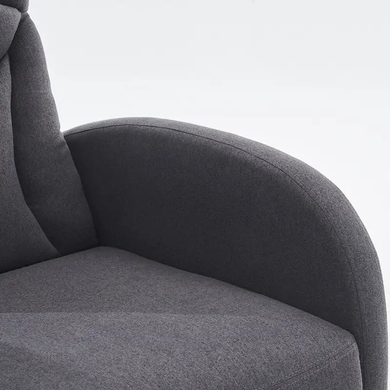 Fabric Nursery Rocking Chair With Adjustable Footrest