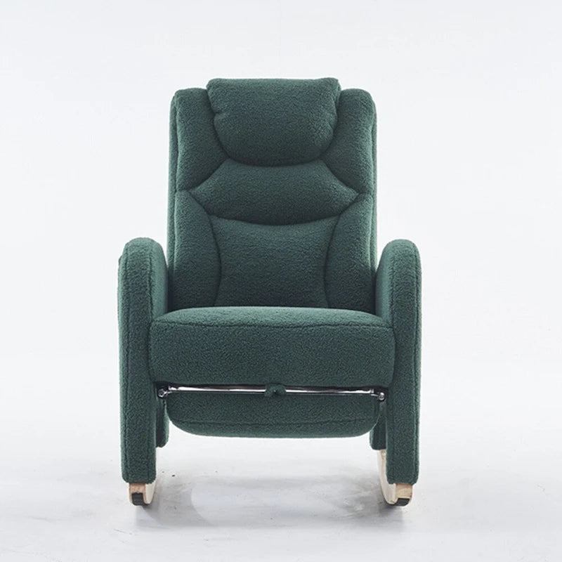 Fabric Nursery Rocking Chair With Adjustable Footrest
