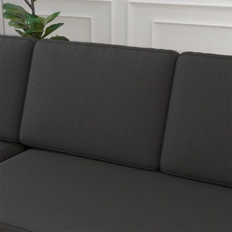 85 3 Seater Sleeper Sofa with Storage Chaise, Pull and Copper Nail