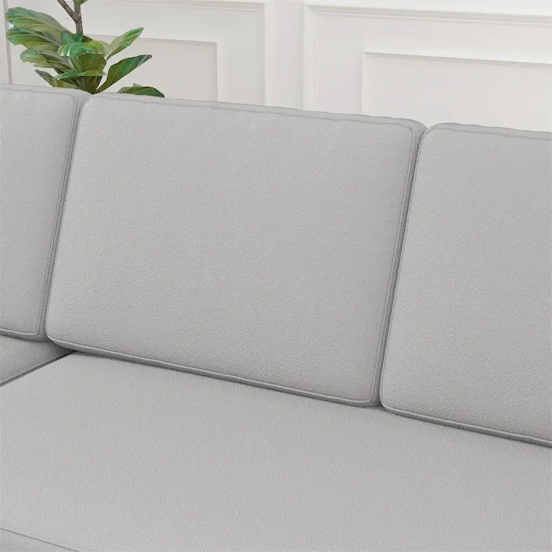 85 3 Seater Sleeper Sofa with Storage Chaise, Pull and Copper Nail