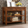 Solid Wood 3-drawer Sofa Console Table