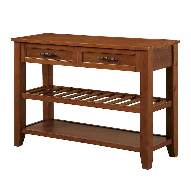 Solid Wood 3-drawer Sofa Console Table