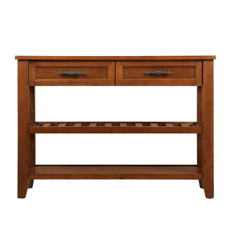 Solid Wood 3-drawer Sofa Console Table