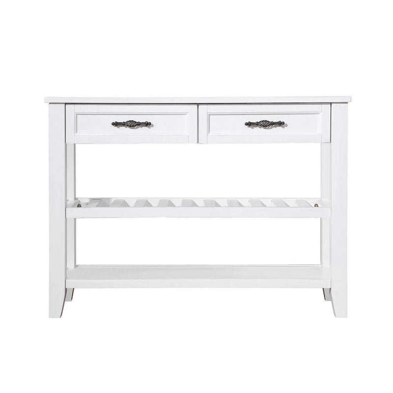 Solid Wood 3-drawer Sofa Console Table