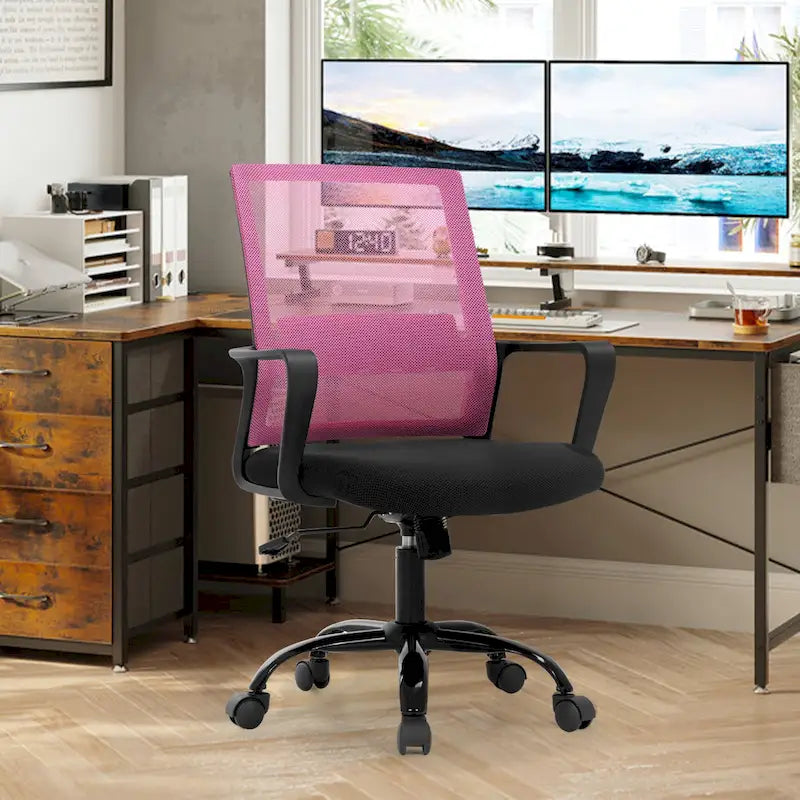 Modern Adjustable Height Ergonomic Swivel Office Chair with Lumbar Support